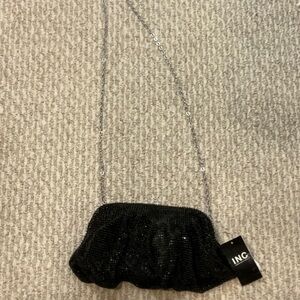 INC International Concepts Black Beaded Evening Bag
